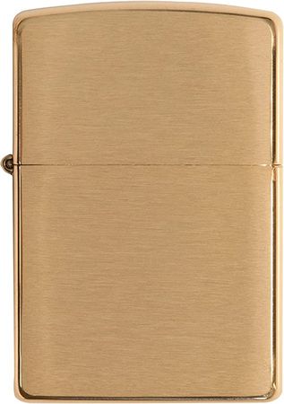 Zippo Lighter Solid Brass Text Brushed Brass Pocket Lighter : Amazon.ca: Sports & Outdoors