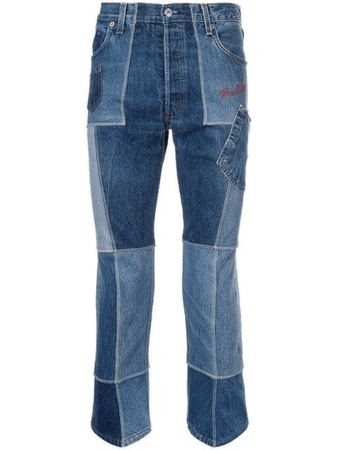TAKAHIROMIYASHITA THE SOLOIST Cropped Patch Jeans