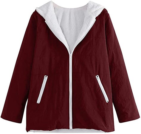 Amazon.com: Fashion Thicken Coats Women Winter Long Sleeve Jacket Warm Outerwear Zipper Overcoat E-Scenery: Clothing