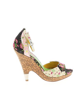 Betsey Johnson Floral Black Heels Size 7 1/2 - 69% off | thredUP