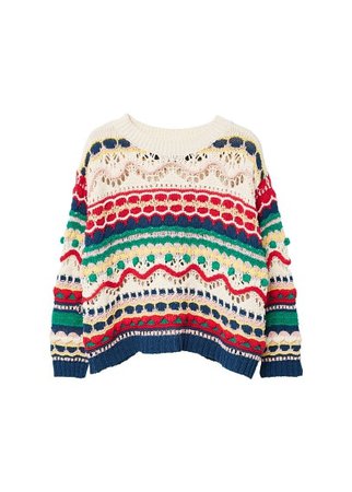 MANGO Textured multicolor sweater