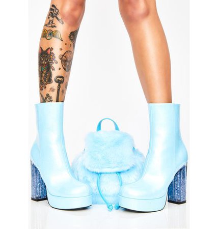 HOROSCOPEZ Age Of Aquarius Glitter Boots | Dolls Kill