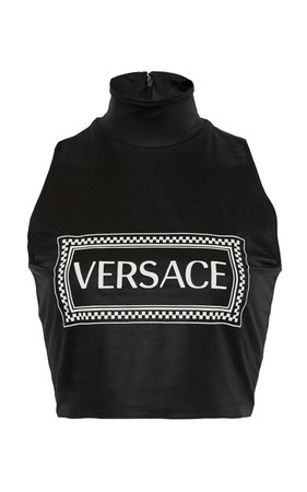 Logo Cady Top by Versace | Moda Operandi