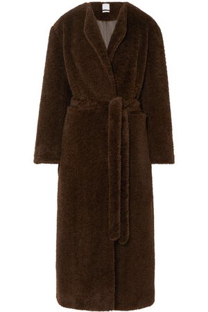 Deveaux | Belted faux fur coat | NET-A-PORTER.COM