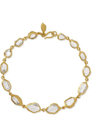 Pippa Small | Crystallinity 18-karat gold Herkimer diamond bracelet | NET-A-PORTER.COM