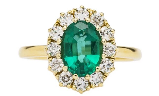 Emerald Braswell $7,900.00 yellow gold engagement ring