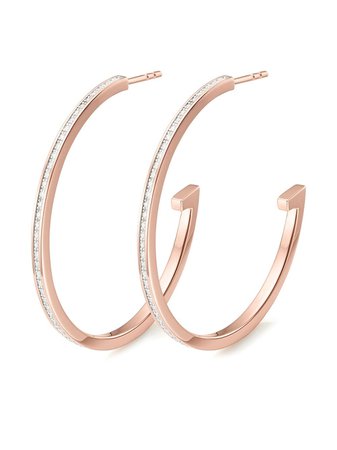 Monica Vinader 18kt Rose Gold Vermeil Diamond Hoop Earrings - Farfetch