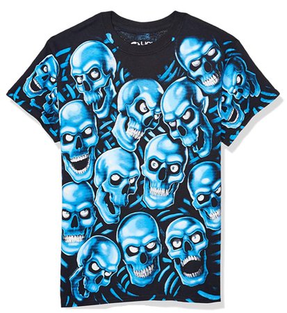 blue skull t shirt
