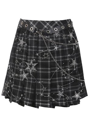 Marnie Tartan Stars Gothic Kilt Skirt by Dark in Love