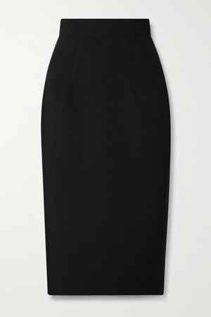 Hokuku Stretch-crepe Skirt - Black