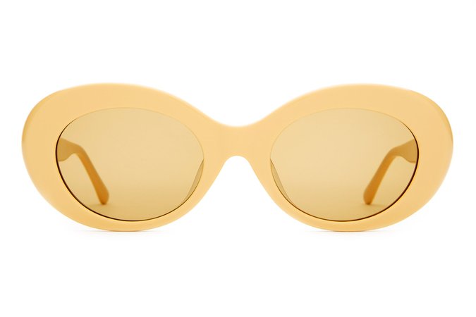 Crap® Eyewear | The Love Tempo Sunshine Yellow Oval Sunglasses