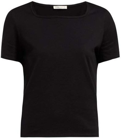 Jackie Cotton Blend T Shirt - Womens - Black