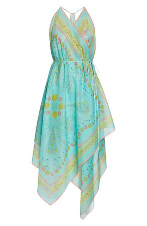 Emilio Pucci Conch Print Asymmetrical Cover-Up Scarf Dress | Nordstrom