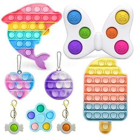 Amazon.com: AYGXU-Fidget Toys , Fidget Pack，Pop Bubble Sensory Fidget Toy, Simple dimple Toy ,Squeeze Sensory Toy, Silicone Stress Reliever Toy, Autism Special Needs Stress Reliever. : Toys & Games