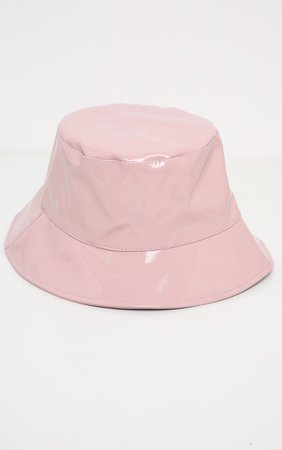 Black Pu Vinyl Bucket Hat | Accessories | PrettyLittleThing USA