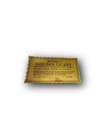 Charlie and The Chocolate Factory Chocolate Factory Golden Ticket Prop Replica movies