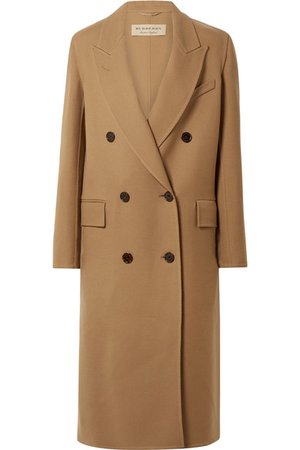 Burberry | Double-breasted wool and silk-blend twill coat | NET-A-PORTER.COM