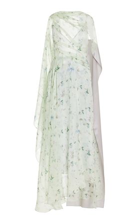 Draped Floral Silk Maxi Dress By Givenchy | Moda Operandi