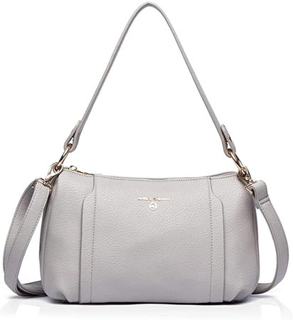 Amazon.com: Crossbody Bag for Women, Purses and Handbags, Vegan Leather Shoulder Bag with Multi Pockets and Detachable Straps (GRAY-1706) : Clothing, Shoes & Jewelry