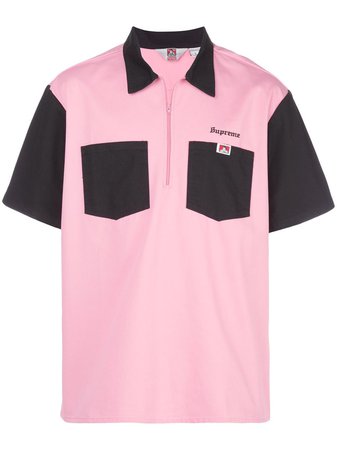 Pink Supreme X Ben Davis Bowling Shirt | Farfetch.com