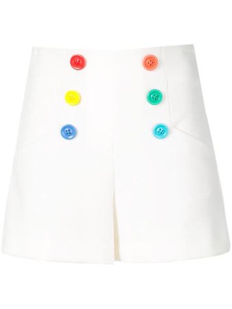Alice+Olivia rainbow button high-waisted shorts $225 - Shop AW19 Online - Fast Delivery, Price