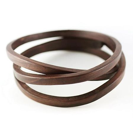 Wood bangle bracelet