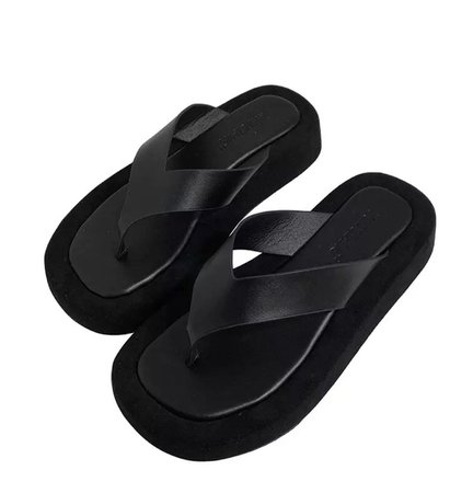 sandals black minimalistic flip flop turtle