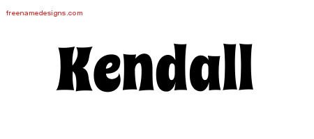 Groovy Name Tattoo Designs Kendall Free - Free Name Designs