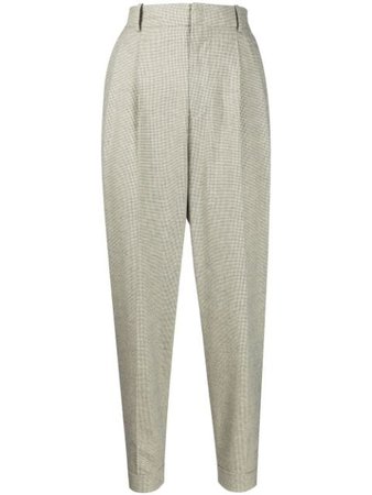 Isabel Marant Étoile Micro Check Cropped Trousers Ss20 | Farfetch.com