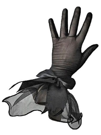 black mesh glove