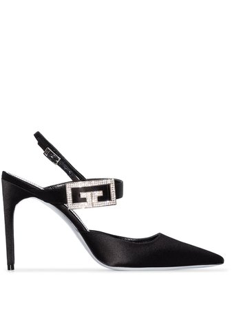 Givenchy, Double G Satin Black 105mm Pumps