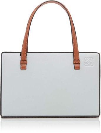 Postal Two-Tone Leather Tote