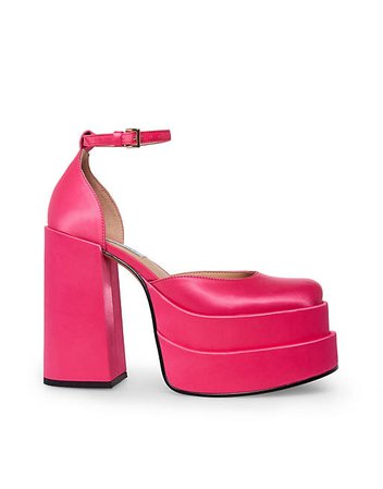 Steve Madden Charlize platform shoes in pink satin | ASOS
