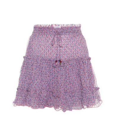 Clara printed chiffon miniskirt