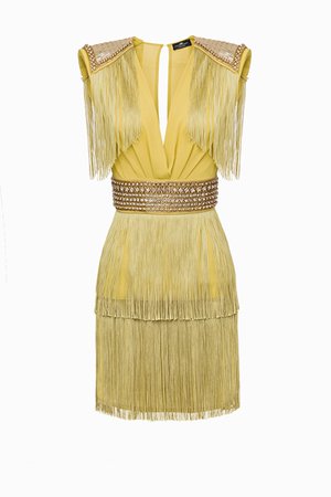 Short dress with fringes Elisabetta Franchi | Buy online