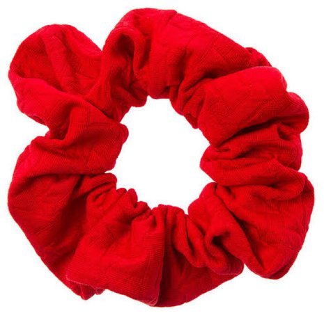 red scrunchie