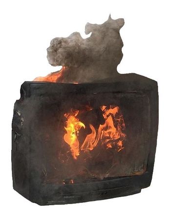 burning tv