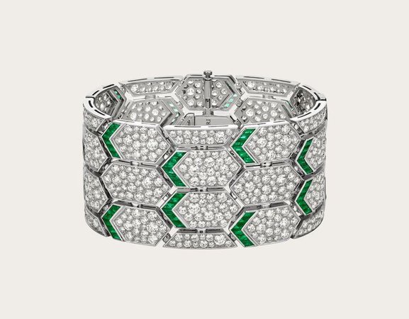 green diamond cuff bracelet bvlgari