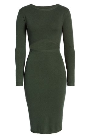 VICI Collection Cutout Long Sleeve Midi Sweater Dress | Nordstrom
