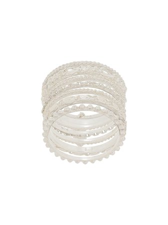 Wouters & Hendrix Sins And Senses drop-detail Stack Rings - Farfetch