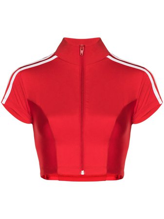 Red adidas x Paolina Russo Olympic crop top GF0263 - Farfetch