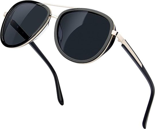 Amazon.com: BIRCEN Polarized Sunglasses for Women UV - Protection Womens Retro Black Shades with Acetate Frame BC2001 : Clothing, Shoes & Jewelry