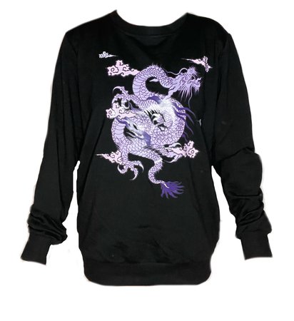black purple dragon sweatshirt