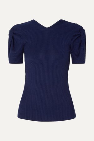 Maggie Marilyn | + NET SUSTAIN Sweet Like Honey knotted cutout ribbed jersey top | NET-A-PORTER.COM