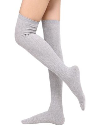 gray knee high socks
