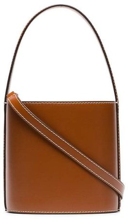Staud brown Bisset leather bucket bag