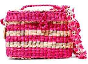 Baby Roge Striped Woven Straw Shoulder Bag