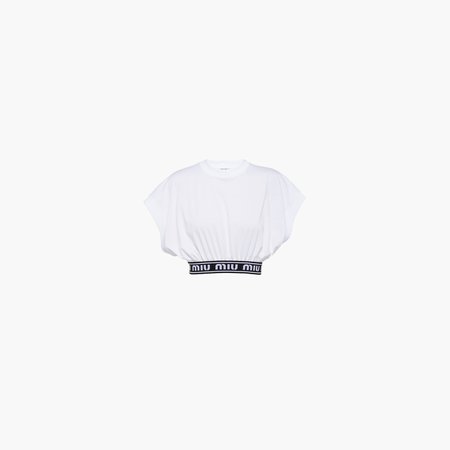 White jersey T-shirt White | Miu Miu
