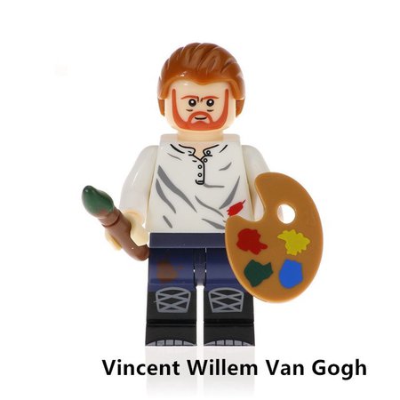 Винсент Ван Гог Пикассо Фрида художник рисунок строительные блоки кирпичи подарки детям игрушки Совместимость с лего купить на AliExpress