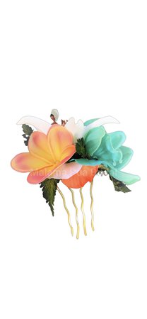 Mary Ellen | Wedding Headpiece Created With Tropical Flowers coral